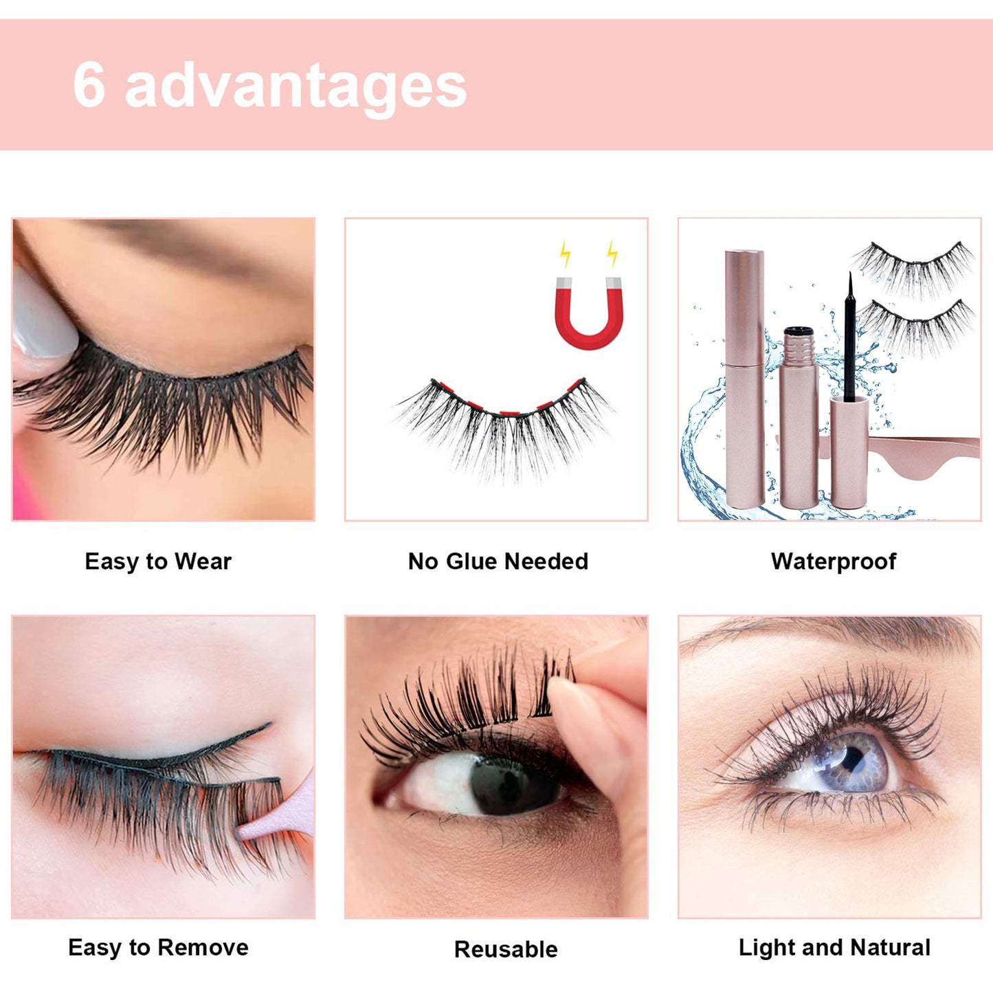 3D Multi-layer Magnetic False Eyelashes Set